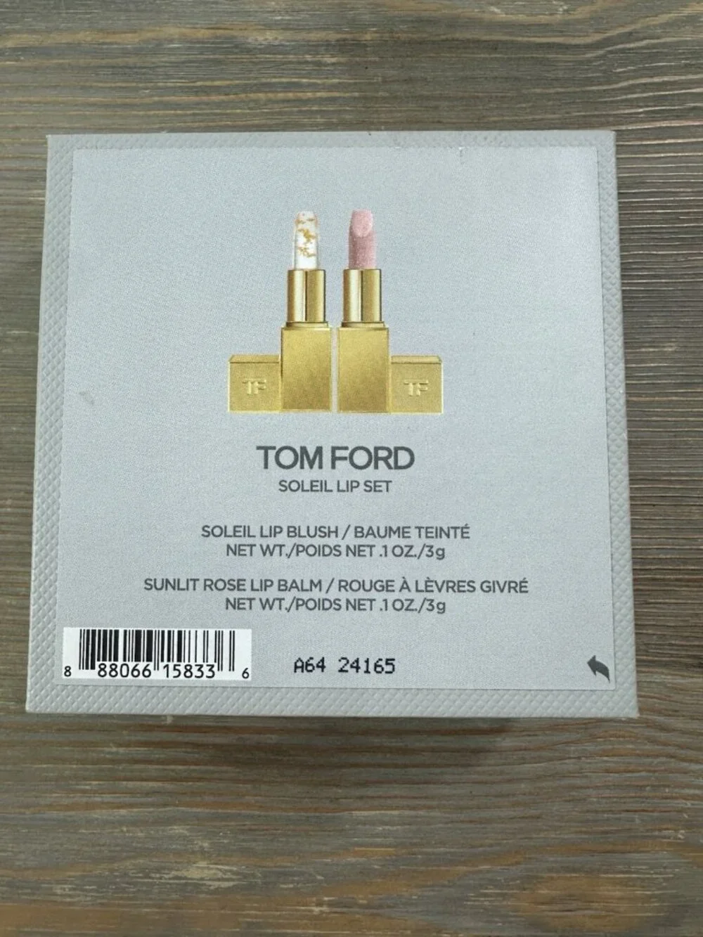 Tom Ford Soleil Lip Set Soleil Lip Blush Sunlit Rose Lip Balm NEW
